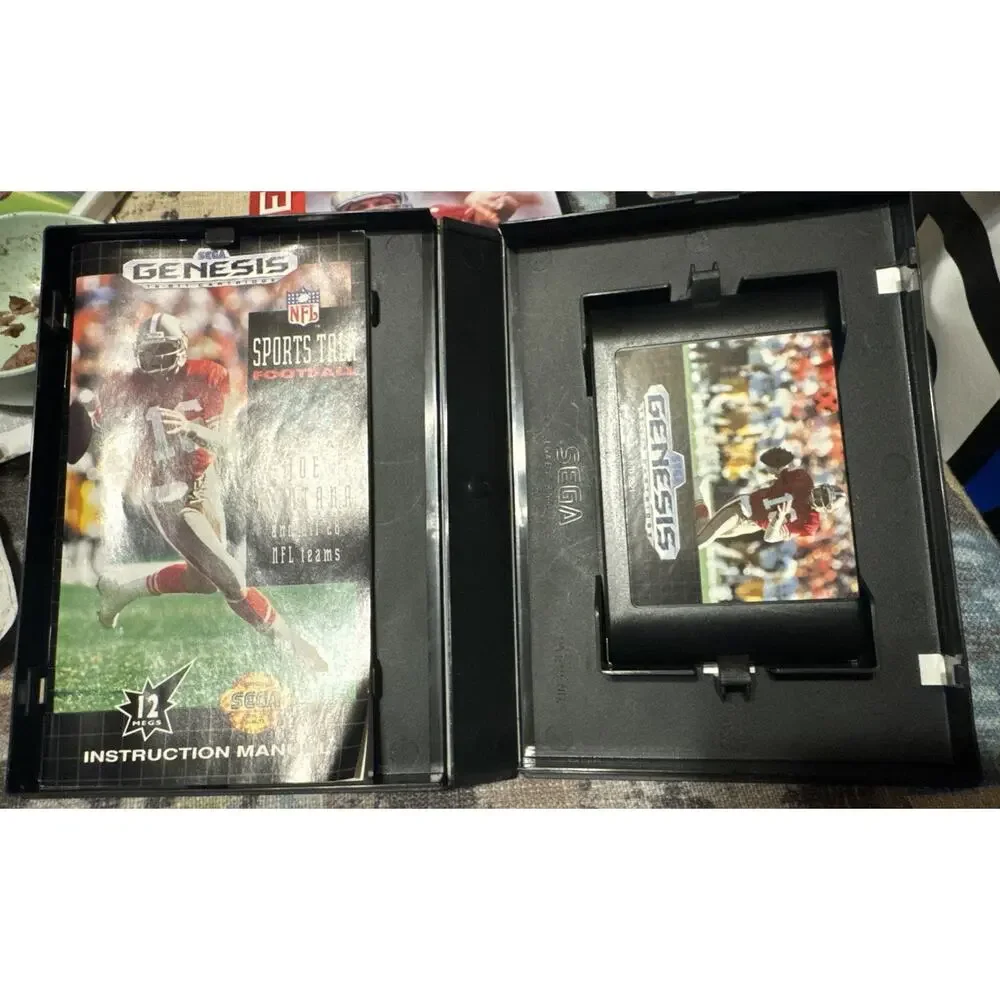 NFL Sports Talk Football 93 Starring Joe Montana (Sega Genesis) Video Game CIB A